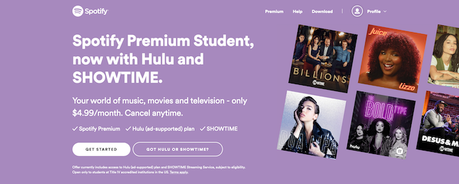 Spotify Premium-studerende