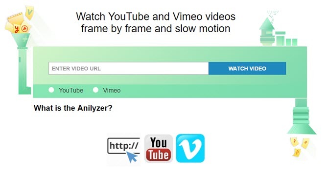 Sådan kan du se YouTube eller Vimeo i frame-by-frame eller Slow Motion anilyzer