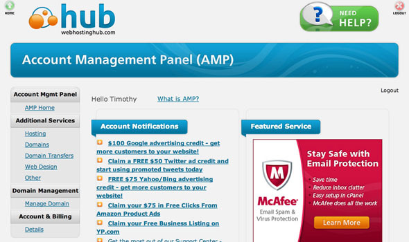 Start din egen blog ubesværet med Web Hosting Hub [Giveaway] amp1 login