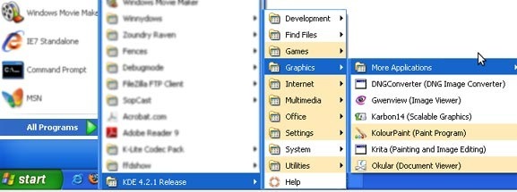 kde- Startmenu