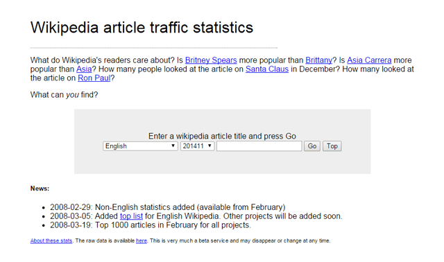 Wikipedia statistik