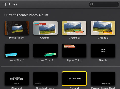 IMovie titler