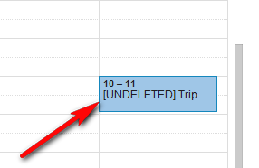 fortryd sletning af begivenheder i Google kalender