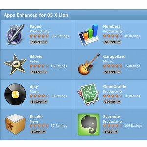 'Apps forbedret til OS X Lion' Modtager særlig behandling i App Store [News] lionappúm