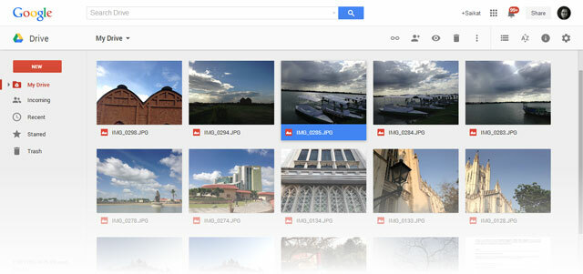 Google Drive - Grid View