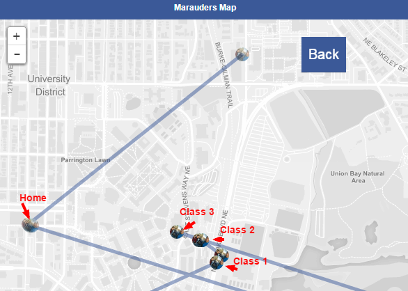 Marauders kort Facebook-placering