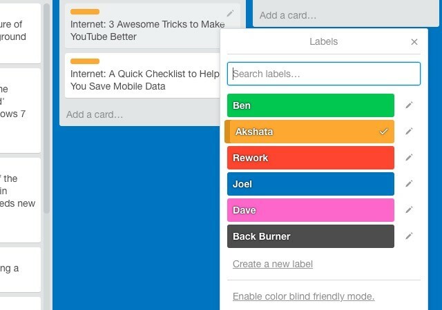 Trello-etiketter