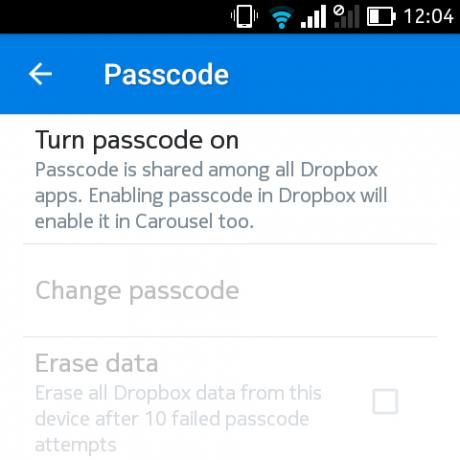 dropbox-adgangskode-android