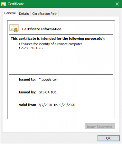 Chrome-webstedscertifikat