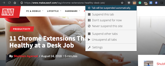 Den store gaffelrem Chrome Extension