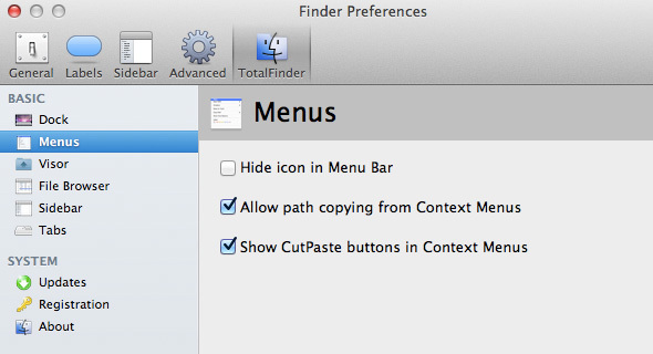totalfinder-præferencer-menuer