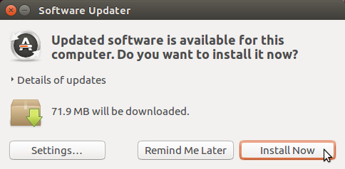 Installer opdateringer ved hjælp af softwareopdateringen i Ubuntu 16.04