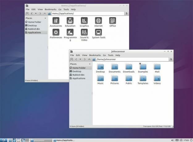 Dette er en skærmbillede af Lubuntu, en let Ubuntu-smag