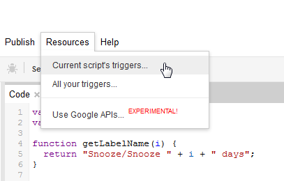 gmail snooze-knap