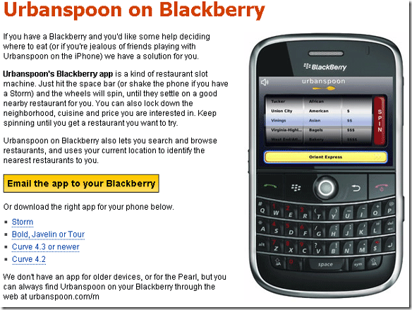 Blackberry storm applikationer