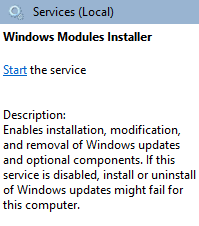 Windows Module Installationsservice