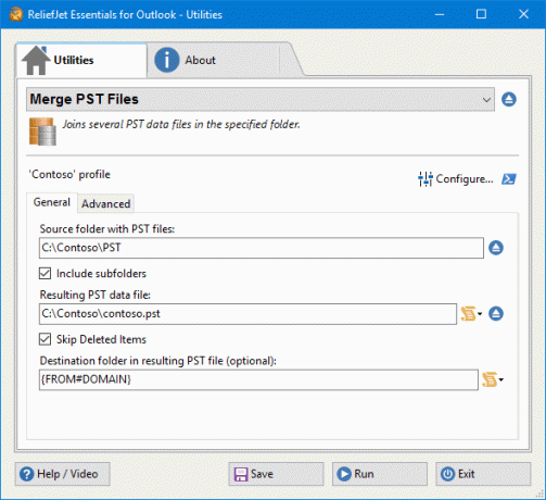 Flet flere Outlook PST-filer.