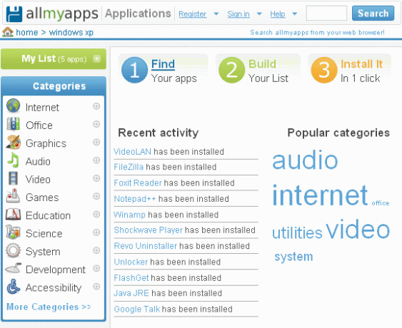 installere flere programmer på én gang