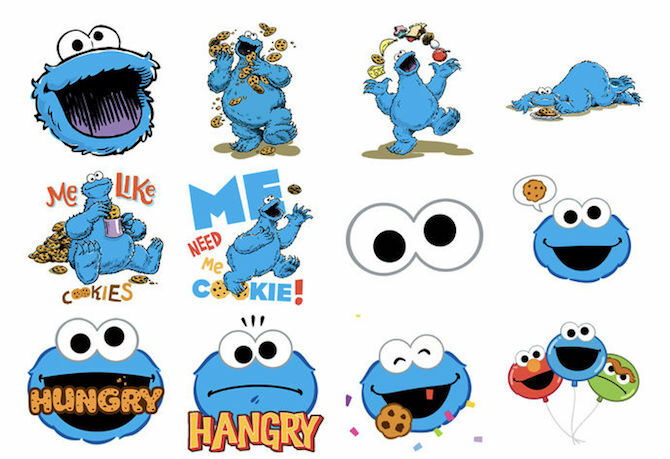 Cookie Monster iMessage Sticker Pack