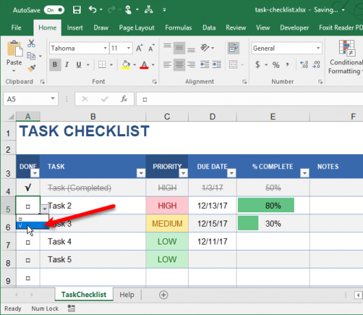 typer excel-lister for at lette indtastning af data