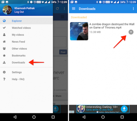 Download videoer fra Facebook Instagram Twitter på Android 3