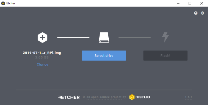 Installer Emby Theatre på Raspberry Pi med Etcher