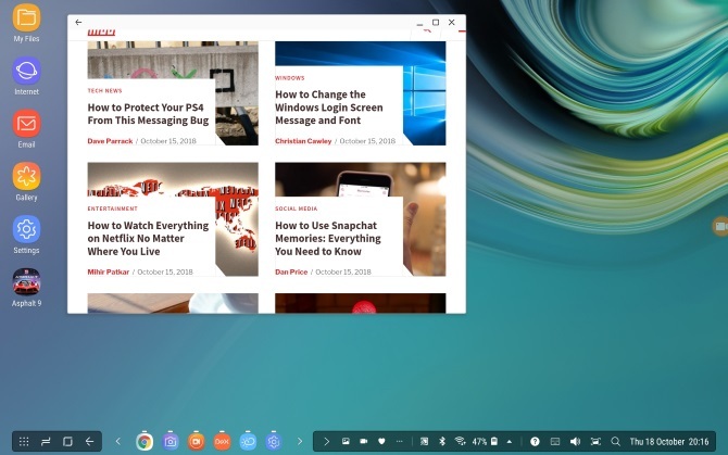 Desktoptilstand på Samsung Galaxy-enheder med DeX