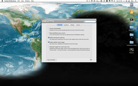 5 Screensavers til Mac OS X og Windows earthdesk