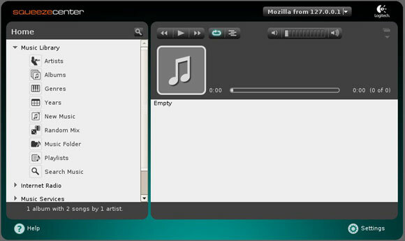 squeezecenter - stream MP3-musik fra pc