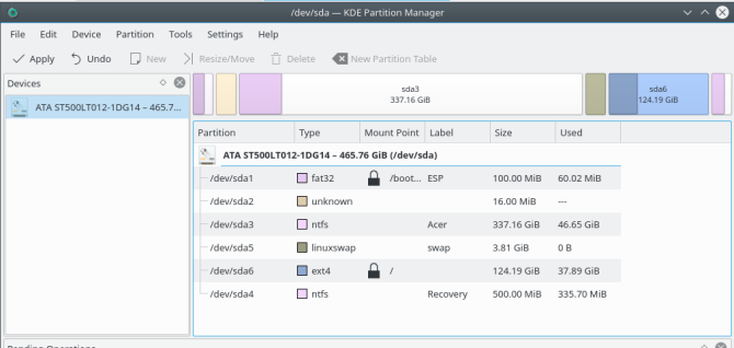 partition tabeller manager