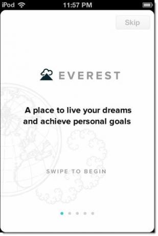 Hold dine livsmål synlige ved at bryde dem ned i små trin på Everest [iOS] everest01