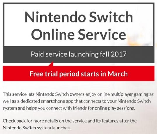 Nintendo Switch Online Service