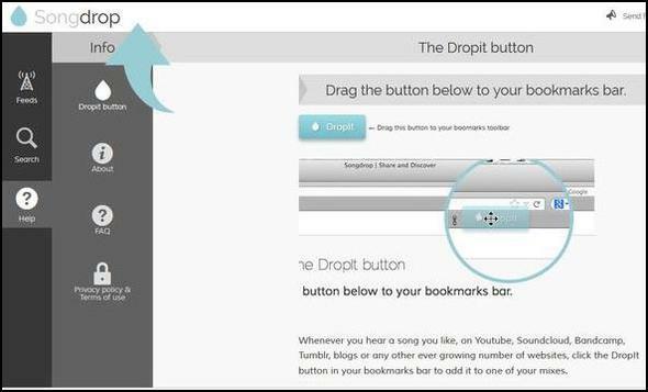 Songdrop: Din gratis & favorit Song-Saving-service, du ikke engang vidste om indtil nu Songdrop dropit-bogmærke med kant