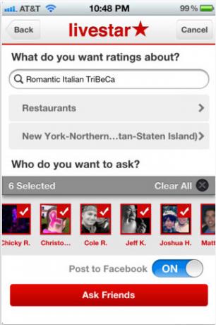 Livestar: Få anbefalinger om steder fra dine venner [iOS] livestar1