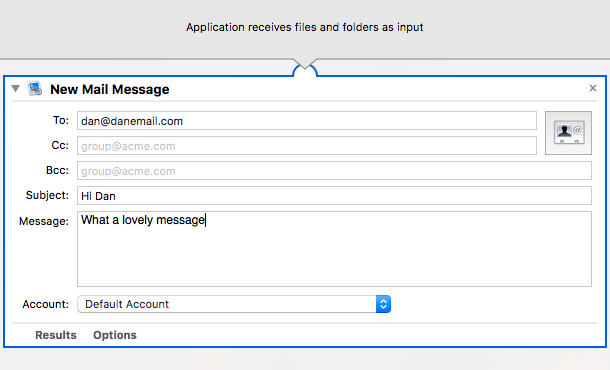 mac ny e-mail-besked i automator-appen