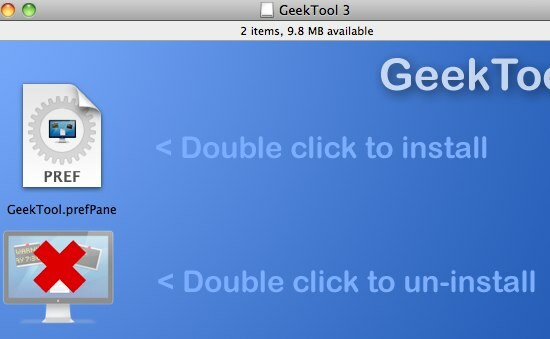 GeekTool - Vis systeminformation på Mac i stil 01a GeekTool 3-installation