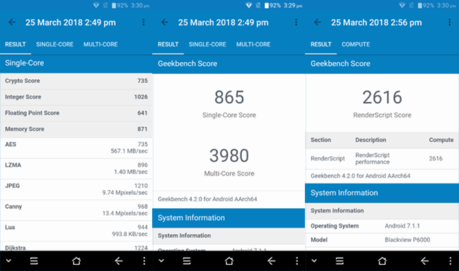 Blackview P6000 har et kæmpe batteri, men det handler om det Blackview P6000 benchmark