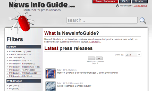 Et par søgeværktøjer, du kan bruge til at hente pressemeddelelser til blogging Ideer pressemeddelelse06