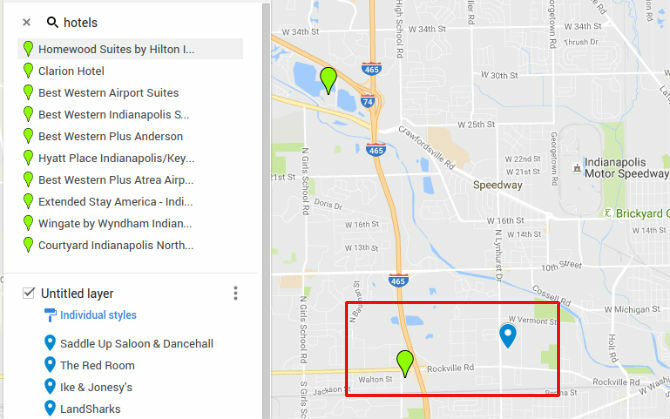 Google Maps Layer Hotels More