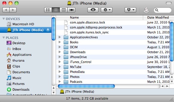 ipod som eksternt drev