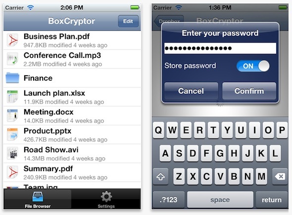 listen over dropbox-apps