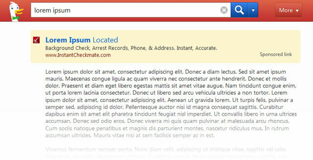 DuckDuckGo Lorem Ipsum Generator