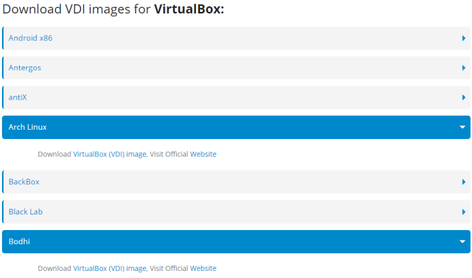 Download VDI fra OS-bokse