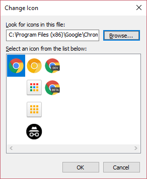 Skift et Windows-appikon