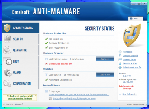 Emsisoft-anti-malware-forsøg