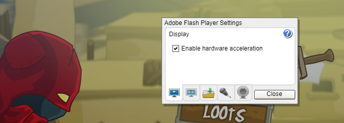 Flash Player hardwareacceleration