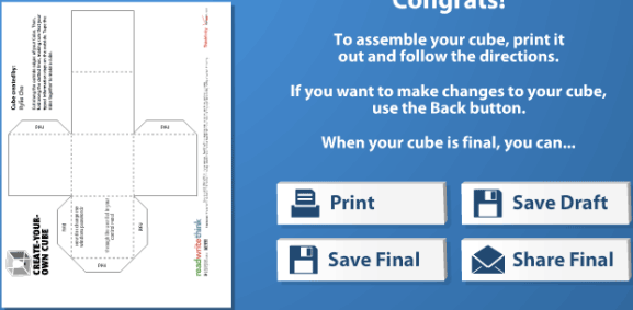 Cube Creator: Få tilpassede terningskabeloner til let at opbygge papir eller pap terninger terning creat2