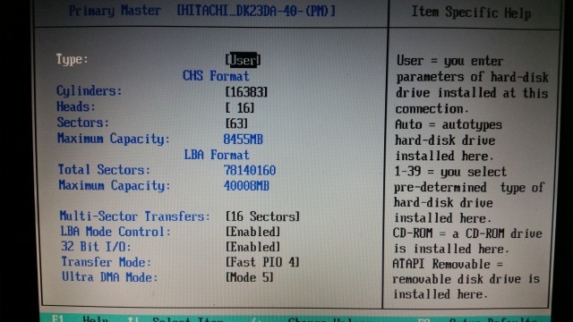 BIOS-CHS-drive-indstillinger