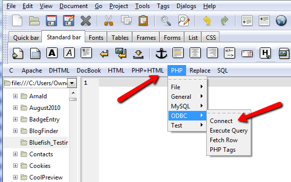 Opret websider fem gange hurtigere ved hjælp af Bluefish Editor [Cross-Platform] bluefish4