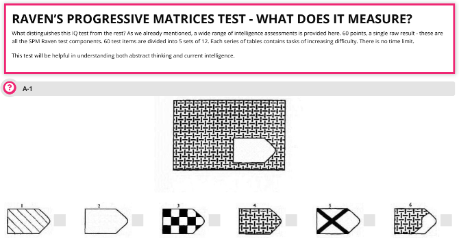 Tag Raven Progressive Matrices-test for at finde din IQ uden spørgsmål om sprog eller matematik